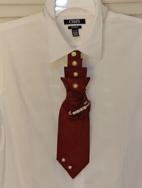 Women's Burgundy Polka-Dot Accent Tie